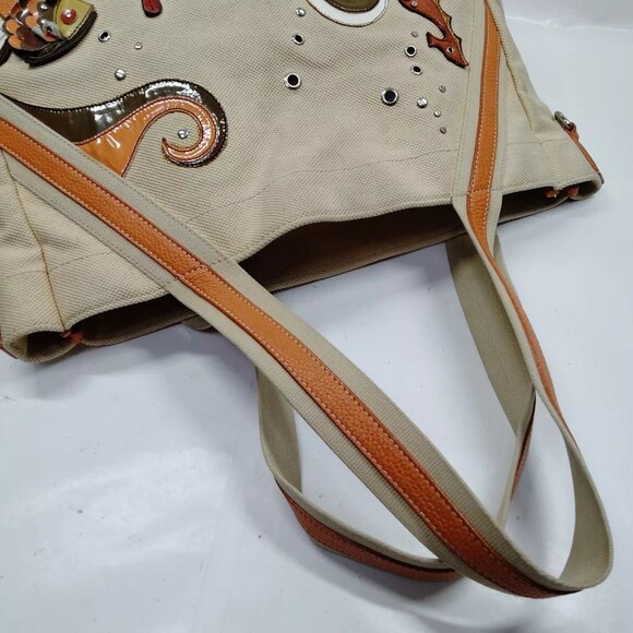 Prada Canvas Appliqué Tote Bag - Picture 5 of 9